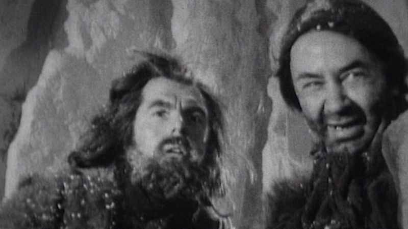 Team Scavanger: Storr (Angus Lennie) and Pensey (Peter Sallis) eek out an existence in the frozen wastelands.